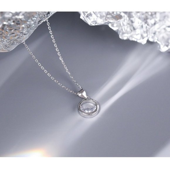 925 Sterling Silver Diamond Waterdrop Necklace X - Picture 6 of 8